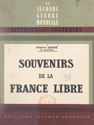 cover image of Souvenirs de la France libre